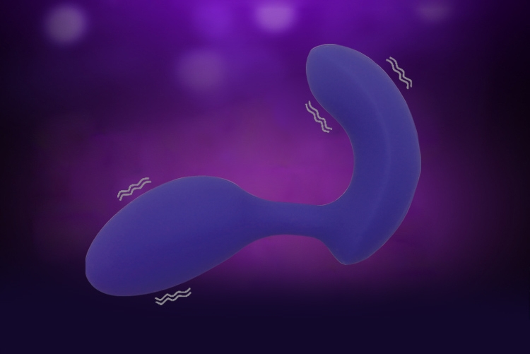 Purple discreet wearable vibrator with wireless remote