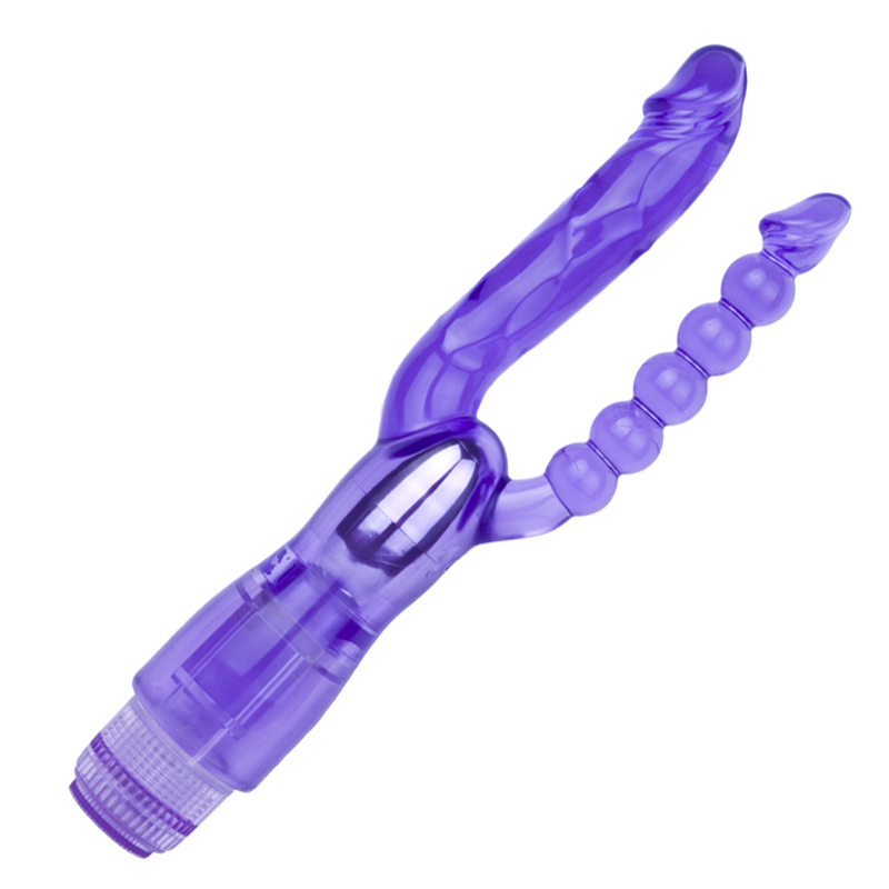 Purple double-sided vibrator, battery operated