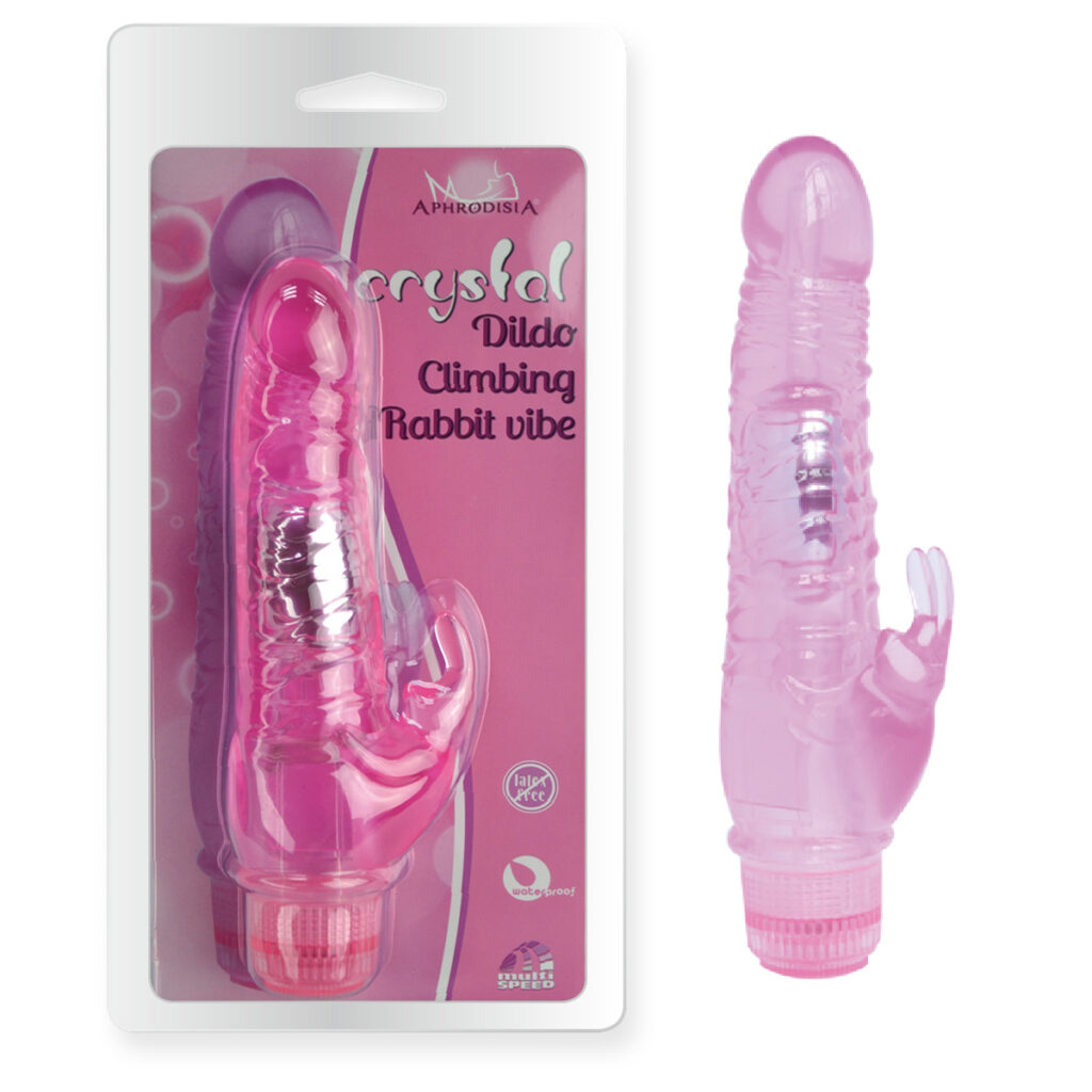 G-Spot Vibrator Pink realistic G-spot vibrator with curved silicone design